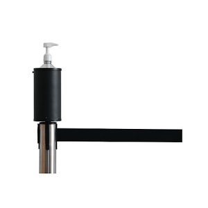 Hygienespender Aufsatz für Absperrpfosten RS-Guidesystems Serie GLA 86, Volumen 1 l, Ø 110 x H 200 mm, Kunststoff & Metall, schwarz Hygienespender Aufsatz für Absperrpfosten RS-Guidesystems Serie GLA 86, Volumen 1 l, Ø 110 x H 200 mm, Kunststoff & Metall, schwarz