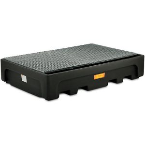 IBC-Auffangwanne, Polyethylen, 1100 l, 3000 kg, Stahlrost, unterfahrbar