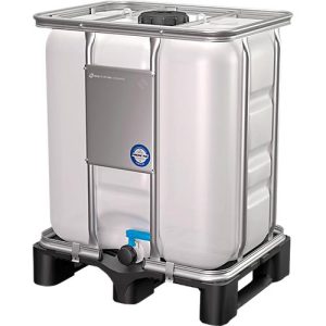 IBC Container, 300 Liter, säurebeständig, unterfahrbar, stapelbar, UN-Zulassung, HDPE, B 800 x T 600 x H 996 mm, natur IBC Container, 300 Liter, säurebeständig, unterfahrbar, stapelbar, UN-Zulassung, HDPE, B 800 x T 600 x H 996 mm, natur