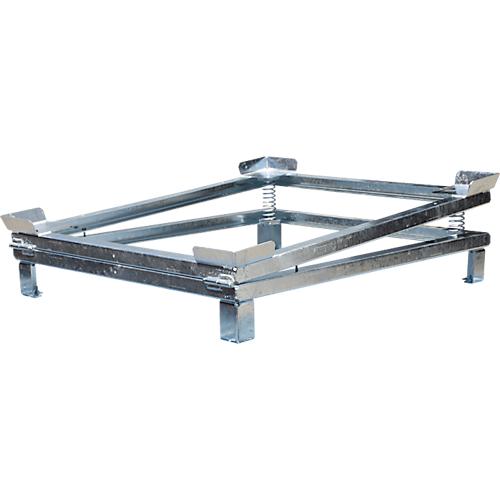 IBC-Restentleerer Bauer IR-1, Stellfläche 1200 x 1000 mm, maximaler Hub 95 mm, bis 1500 kg, L 1280 x B 1080 x H 275/380 mm, Stahl, feuerverzinkt