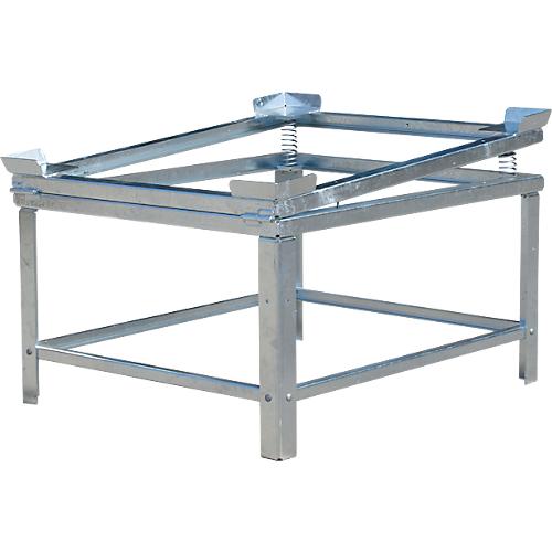 IBC-Restentleerer Bauer IR-2 Stellfläche 1200 x 1000 mm, maximaler Hub 95 mm, bis 1500 kg, L 1280 x B 1080 x H 755/860 mm, Stahl, feuerverzinkt