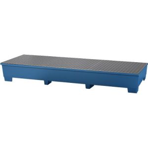 IBC-Station ASECOS, Stahl, mit Gitterrost u. Staplerschuhen, 1000 l Auffangvolumen, B 3280 x T 1300 x H 420 mm, lackiert IBC-Station ASECOS, Stahl, mit Gitterrost u. Staplerschuhen, 1000 l Auffangvolumen, B 3280 x T 1300 x H 420 mm, lackiert