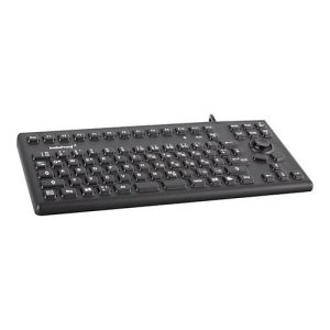 InduKey InduProof 3 TKG-086-MB-IP68-BLACK – Tastatur – mit Zeigestock, Maustaste – USB – Deutsch – Schwarz