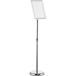 Infoständer Durable, mit DIN A4 Klapprahmen, Hoch- & Querformat, höhenverstellbar, Aluminium & Polystyrol, silber Infoständer Durable, mit DIN A4 Klapprahmen, Hoch- & Querformat, höhenverstellbar, Aluminium & Polystyrol, silber