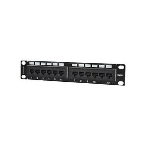 Intellinet 10“ 12-Port Cat6 Patchpanel, UTP, 10“, 1 HE, schwarz – Patch Panel – 1U – 10“‘ Intellinet 10“ 12-Port Cat6 Patchpanel, UTP, 10“, 1 HE, schwarz – Patch Panel – 1U – 10“‘