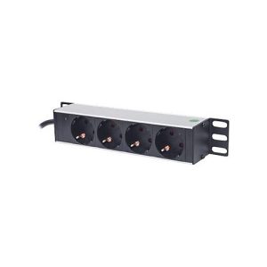 Intellinet 10“ 1U Rackmount 4-Way Power Strip – German Type“, With Power Indicator, No Surge Protection, 1.8m Power Cord – Steckdosenleiste‘ Intellinet 10“ 1U Rackmount 4-Way Power Strip – German Type“, With Power Indicator, No Surge Protection, 1.8m Power Cord – Steckdosenleiste‘