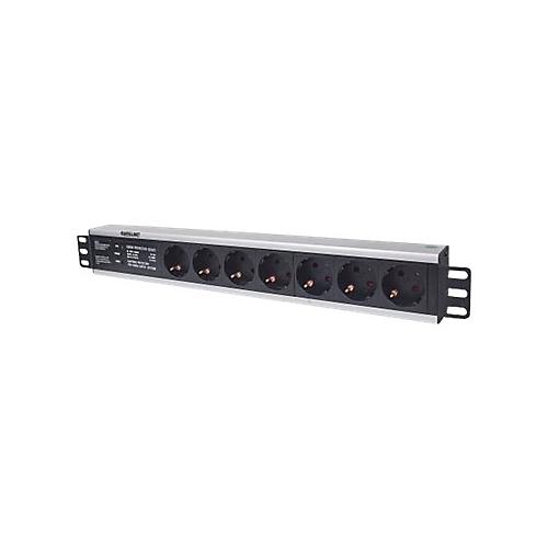 Intellinet 19'' 1.5U Rackmount 7-Way Power Strip - German Type'', With Surge Protection, 3m Power Cord - Steckdosenleiste'
