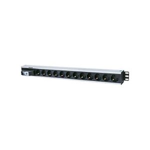 Intellinet Vertical Rackmount 12-Way Power Strip – German Type, With Single Air Switch, No Surge Protection – Stromverteilungseinheit Intellinet Vertical Rackmount 12-Way Power Strip – German Type, With Single Air Switch, No Surge Protection – Stromverteilungseinheit