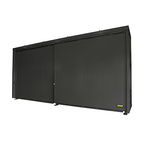 Isolierter Regalcontainer BAUER CEH 75-2, Stahl, Schiebetor, B 7800 x T 1550 x H 3490 mm, grau