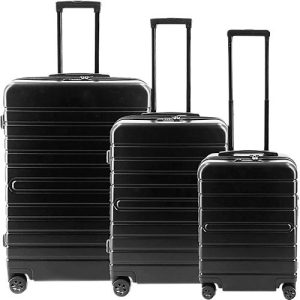 JSA Reisekoffer-Set 3-teilig, Tragegriff, TSA-Schlösser, Teleskopsystem, 360° Leichtlaufrollen, ABS, schwarz JSA Reisekoffer-Set 3-teilig, Tragegriff, TSA-Schlösser, Teleskopsystem, 360° Leichtlaufrollen, ABS, schwarz