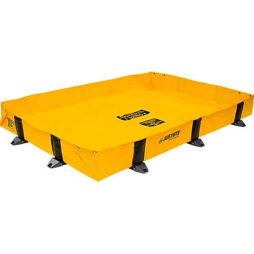 Justrite Leckage Faltwanne Lite, befahrbar, H 2030 x B 1420 mm, 451 L, gelb