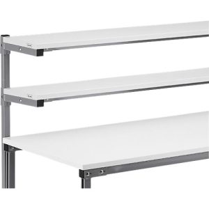Kästenbord Treston, für Arbeitstisch TPH, B 1800 x T 141 x H 30 mm, Stahl, hellgrau Kästenbord Treston, für Arbeitstisch TPH, B 1800 x T 141 x H 30 mm, Stahl, hellgrau