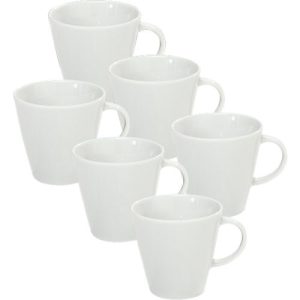 Kaffeetasse Solea, uni, weiß, Porzellan, 6 Stück Kaffeetasse Solea, uni, weiß, Porzellan, 6 Stück
