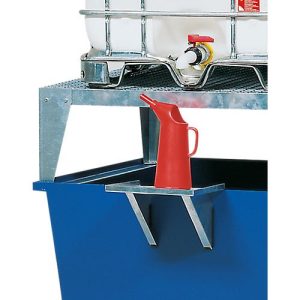 Kannenträger für asecos IBC Auffangwannen, Stahl verzinkt, B 370 x T 410 x H 310 mm Kannenträger für asecos IBC Auffangwannen, Stahl verzinkt, B 370 x T 410 x H 310 mm