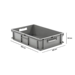 Kasten im EURO-Maß EF 6140, 26,8 l, grau Kasten im EURO-Maß EF 6140, 26,8 l, grau