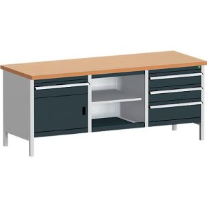Kastenwerkbank cubio KW-2078-2.4, anthrazitgrau Kastenwerkbank cubio KW-2078-2.4, anthrazitgrau