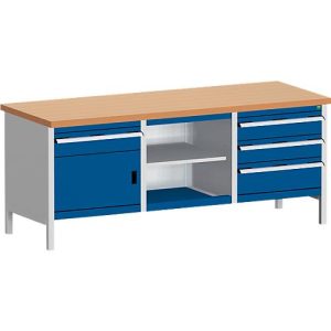 Kastenwerkbank cubio KW-2078-2.4, enzianblau Kastenwerkbank cubio KW-2078-2.4, enzianblau