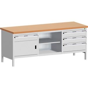 Kastenwerkbank cubio KW-2078-2.4, lichtgrau Kastenwerkbank cubio KW-2078-2.4, lichtgrau