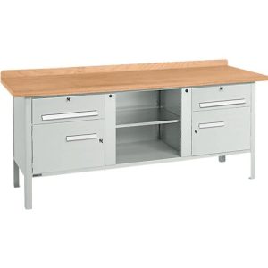 Kastenwerkbank Schäfer Shop Select PW 200-0, Buche Multiplexplatte, bis 750 kg, B 2000 x T 700 x H 840 mm, Lichtgrau Kastenwerkbank Schäfer Shop Select PW 200-0, Buche Multiplexplatte, bis 750 kg, B 2000 x T 700 x H 840 mm, Lichtgrau