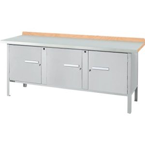 Kastenwerkbank Schäfer Shop Select PW 200-3, ESD, Buche Multiplexplatte, mit Stahlabdeckung, bis 750 kg, B 2000 x T 700 x H 840 mm, Weißaluminium