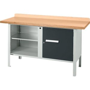 Kastenwerkbank Schäfer Shop Select PWi 150-1, Buche Multiplexplatte, bis 750 kg, B 1500 x T 700 x H 840 mm, Anthrazit