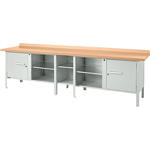 Kastenwerkbank Schäfer Shop Select PWi 300-1, Buche Multiplexplatte, bis 750 kg, B 3000 x T 700 x H 840 mm, Lichtgrau