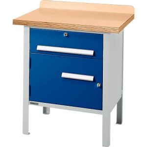 Kastenwerkbank Schäfer Shop Select PWi 75-0, Buche-Dekor Multiplexplatte, bis 750 kg, B 750 x T 700 x H 840 mm
