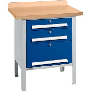 Kastenwerkbank Schäfer Shop Select PWi 75-7, mitteldichte Faserplatte (MDF), bis 750 kg, B 750 x T 680 x H 838 mm
