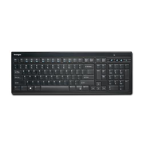 Kensington AdvanceFit Tastatur K72344DE, kabellos, QWERTZ, Ziffernblock, 30° Winkel