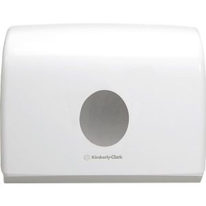 Kimberly-Clark® Handtuchspender Aquarius 6956, kleine Ausführung, Einzelblattentnahme, B 287 x T 142 x H 159 mm, weiß Kimberly-Clark® Handtuchspender Aquarius 6956, kleine Ausführung, Einzelblattentnahme, B 287 x T 142 x H 159 mm, weiß
