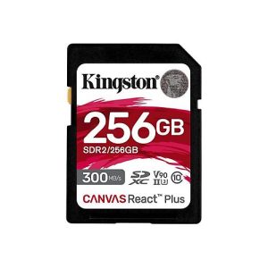 Kingston Canvas React Plus – Flash-Speicherkarte – 256 GB – SDXC UHS-II Kingston Canvas React Plus – Flash-Speicherkarte – 256 GB – SDXC UHS-II