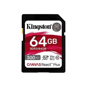 Kingston Canvas React Plus – Flash-Speicherkarte – 64 GB – Video Class V90 / UHS-II U3 / Class10 – SDXC UHS-II Kingston Canvas React Plus – Flash-Speicherkarte – 64 GB – Video Class V90 / UHS-II U3 / Class10 – SDXC UHS-II