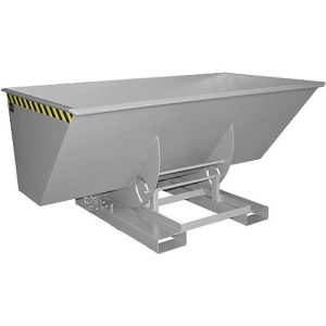 Kippbehälter AK 150, mit Abrollsystem, 1500 l, 1000 kg, L 1420 x B 2280 x H 1070 mm, RAL 7005 grau Kippbehälter AK 150, mit Abrollsystem, 1500 l, 1000 kg, L 1420 x B 2280 x H 1070 mm, RAL 7005 grau