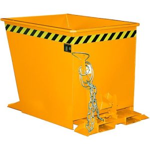 Kippbehälter GU-RZ55, für Routenzüge, Kipp- und Rutschsicherung, 550 l, RAL 2000 gelb