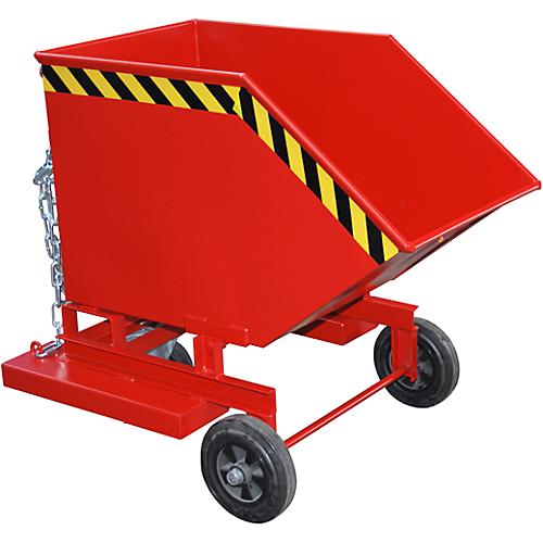 Kippbehälter mit Rollen Typ KW-ET 250, rot