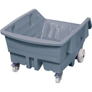 Kippwagen, Polyethylen, grau, B 1150 x T 1560 x H 925 mm, 750 l, Schüttkanthöhe 560 mm, bis 150 kg Kippwagen, Polyethylen, grau, B 1150 x T 1560 x H 925 mm, 750 l, Schüttkanthöhe 560 mm, bis 150 kg