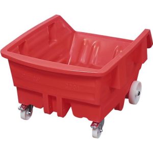 Kippwagen, Polyethylen, rot, B 960 x T 1440 x H 825 mm, 500 l, Schüttkanthöhe 460 mm, bis 150 kg Kippwagen, Polyethylen, rot, B 960 x T 1440 x H 825 mm, 500 l, Schüttkanthöhe 460 mm, bis 150 kg