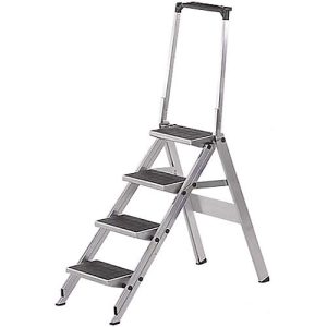 Klapptritt mit Bügel, aluminium, 4 Stufen Klapptritt mit Bügel, aluminium, 4 Stufen