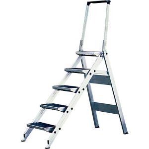 Klapptritt mit Bügel, aluminium, 5 Stufen Klapptritt mit Bügel, aluminium, 5 Stufen