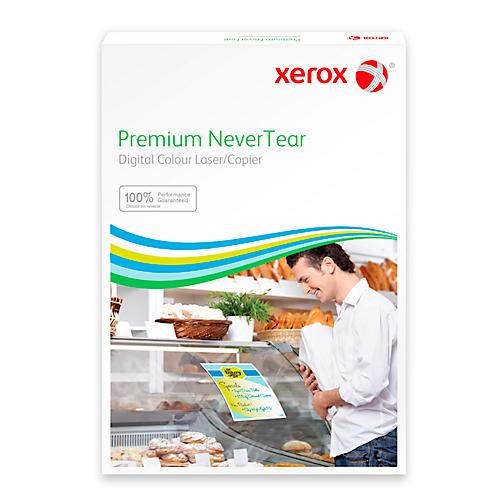 Klebefolie Xerox Premium NeverTear, A4, 53 µm, glänzend, weiß, 50 Blatt