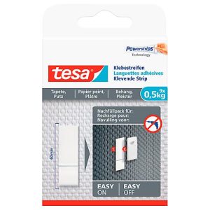 Klebestreifen tesa®, für Wiederverwendung des Klebenagels für Tapete & Putz mit Haftkraft bis 0,5 kg, 2-seitig, ablösbar, 9 St. Klebestreifen tesa®, für Wiederverwendung des Klebenagels für Tapete & Putz mit Haftkraft bis 0,5 kg, 2-seitig, ablösbar, 9 St.