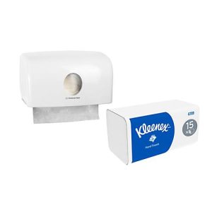 KLEENEX® ULTRA 1 VE Handtücher + GRATIS Handtuchspender AQUARIUS KLEENEX® ULTRA 1 VE Handtücher + GRATIS Handtuchspender AQUARIUS