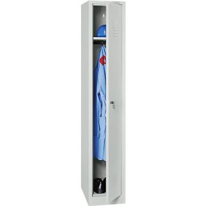Kleiderspind, B 300 x H 1800 mm, lichtgrau RAL 7035, Zylinderschloss Kleiderspind, B 300 x H 1800 mm, lichtgrau RAL 7035, Zylinderschloss