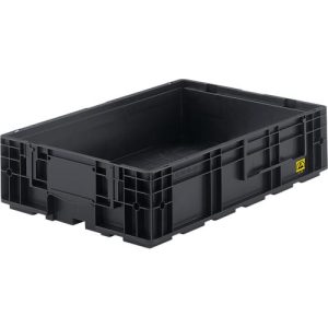 Kleinladungsträger R-KLT 6115 ESD, Kunststoff, B 600 x T 400 mm, bis 20 kg, schwarz ableitend Kleinladungsträger R-KLT 6115 ESD, Kunststoff, B 600 x T 400 mm, bis 20 kg, schwarz ableitend