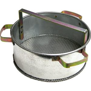 Kleinteilekorb für Wasch- und Tauchbehälter PREMIUM LINE, Volumen 8 l, Ø 238 x H 254 mm, Tragegriff, Stahlblech, rot