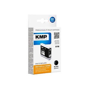 KMP B75B – Schwarz – Tintenpatrone (Alternative zu: Brother LC1000BK)