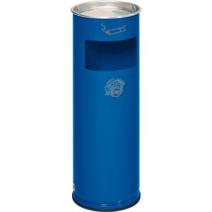 Kombi-Ascher VAR, rund, 16 l, für Innen & Außen, mit Sieb & Kantenschutz, Ø 230 x H 660 mm, Stahlblech, enzianblau Kombi-Ascher VAR, rund, 16 l, für Innen & Außen, mit Sieb & Kantenschutz, Ø 230 x H 660 mm, Stahlblech, enzianblau