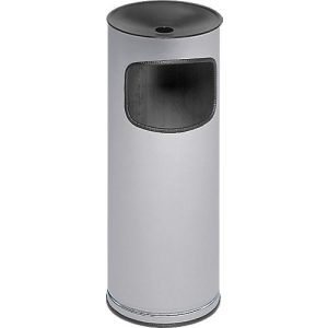 Kombi-Ascher VAR, rund, 17 l, für Innen & Außen, mit Sieb & Kantenschutz, Ø 250 x H 610 mm, Stahlblech, silber Kombi-Ascher VAR, rund, 17 l, für Innen & Außen, mit Sieb & Kantenschutz, Ø 250 x H 610 mm, Stahlblech, silber