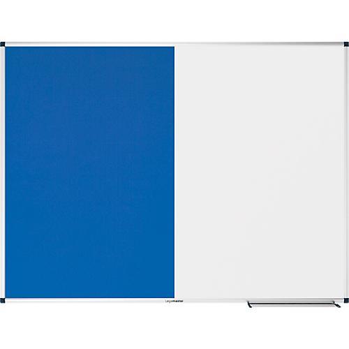 Kombiboard Legamaster UNITE, Pinboard & Whiteboard, B 1200 x T 12,6 x H 900 mm, Markerablage, lackierter Stahl & Filz, weiß & blau