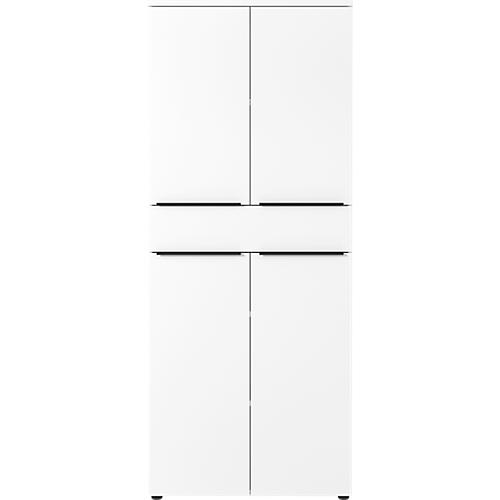 Kombischrank Porto, 1 Schublade, 4 Türen und 3 Einlegeböden, 4 OH, B 810 x T 400 x H 1970 mm, weiß